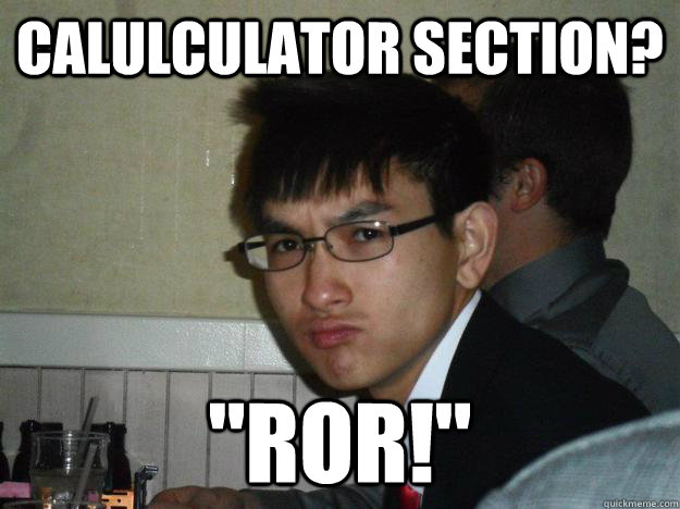 calulculator section? 