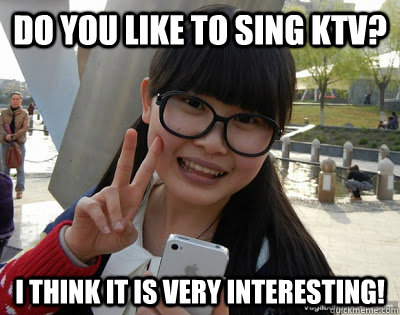 Do you like to sing KTV? I think it is very interesting!  Chinese girl Rainy