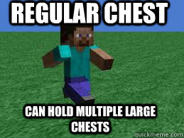 Regular Chest Can hold multiple large chests  Minecraft Logic