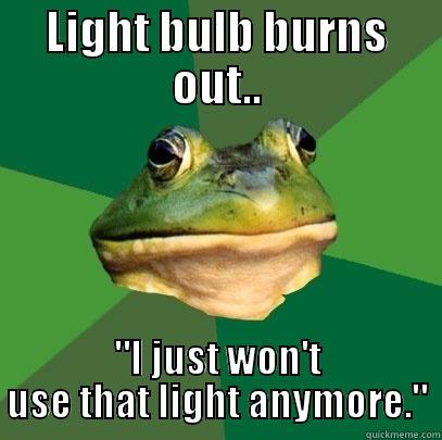 LIGHT BULB BURNS OUT.. 