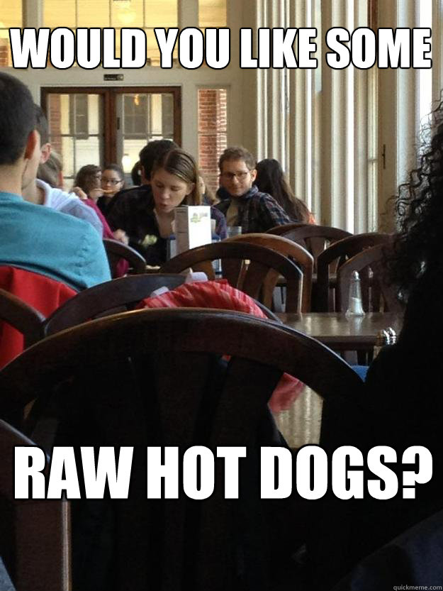 Would you like some Raw hot dogs? - Would you like some Raw hot dogs?  Misc