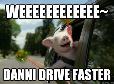 weeeeeeeeeeee~ danni drive faster  