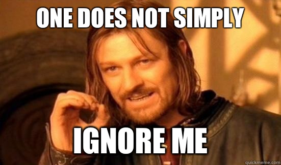 One Does Not Simply Ignore me - One Does Not Simply Ignore me  Boromir