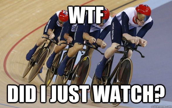 WTF did I just watch?  track cycling