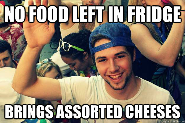 No food left in fridge brings assorted cheeses - No food left in fridge brings assorted cheeses  Good guy Ferrari