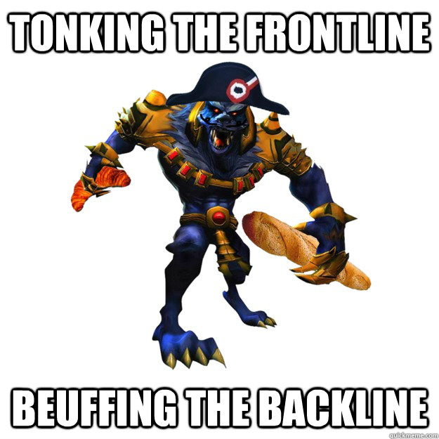Tonking the frontline Beuffing the backline  Crvor Warwich