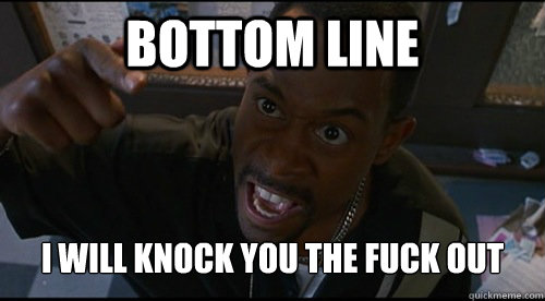 Bottom Line I Will Knock You the Fuck Out - Bottom Line I Will Knock You the Fuck Out  Angry Martin Lawrence