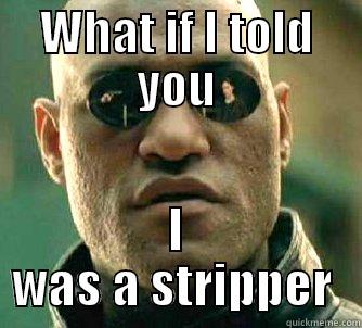 WHAT IF I TOLD YOU I WAS A STRIPPER  Matrix Morpheus