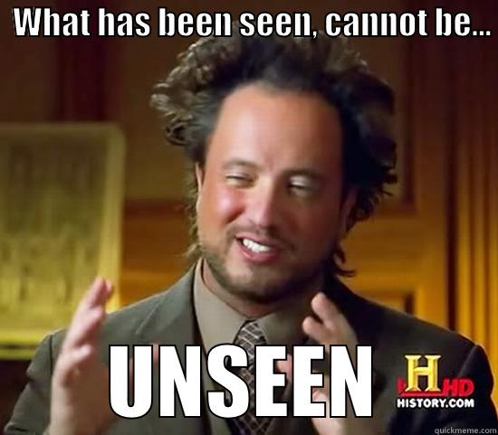 Cannot Be Unseen -   WHAT HAS BEEN SEEN, CANNOT BE...  UNSEEN Ancient Aliens