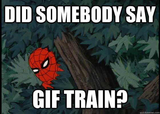 Did somebody say Gif train?  60s Spiderman