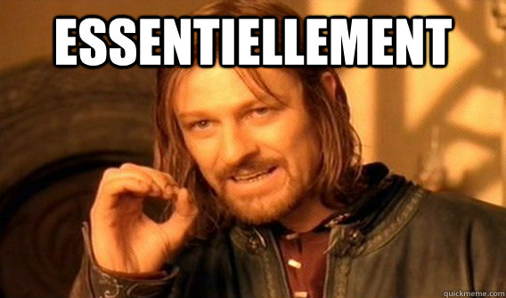 ESSENTIELLEMENT   One Does Not Simply