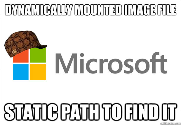 dynamically mounted image file static path to find it  