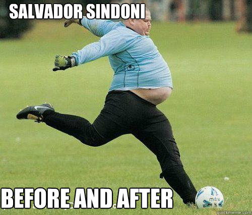 Salvador Sindoni Before and after - Salvador Sindoni Before and after  fat soccer dude