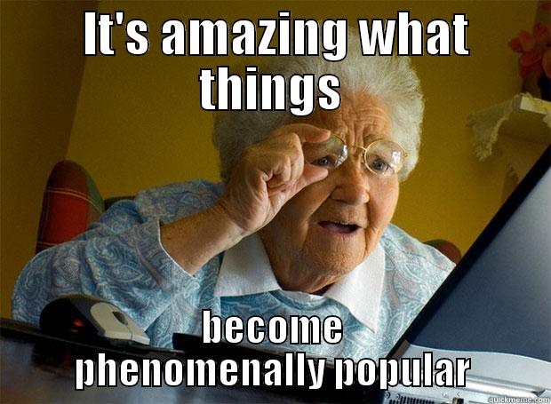  IT'S AMAZING WHAT THINGS BECOME PHENOMENALLY POPULAR Grandma finds the Internet