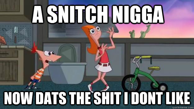 a snitch nigga now dats the shit i dont like  
