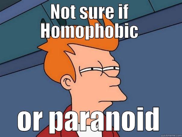 NOT SURE IF HOMOPHOBIC OR PARANOID Futurama Fry