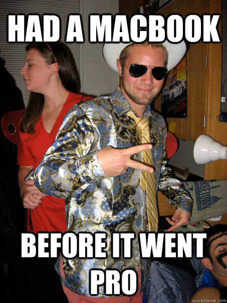 had a macbook before it went pro  Georgetown Hipster Male