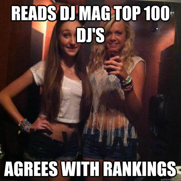 reads dj mag top 100 dj's agrees with rankings - reads dj mag top 100 dj's agrees with rankings  Rave Girl