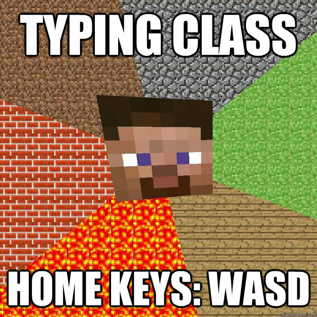 Typing Class Home Keys: WASD - Typing Class Home Keys: WASD  Minecraft