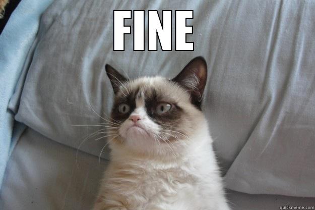 FINE THEN - FINE  Grumpy Cat