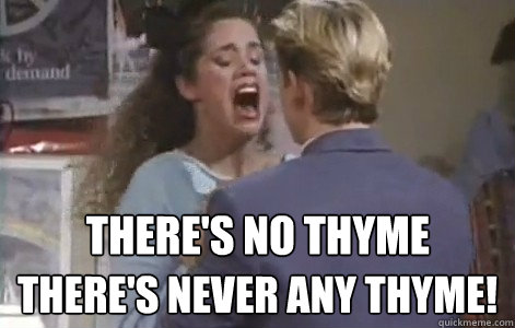 There's no thyme There's never any thyme! - There's no thyme There's never any thyme!  Misc