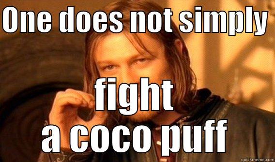 One does not simply fight a coco puff - ONE DOES NOT SIMPLY  FIGHT A COCO PUFF One Does Not Simply