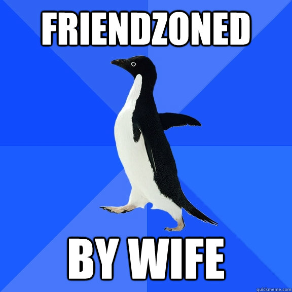 friendzoned by wife  Socially Awkward Penguin