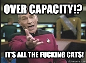 Over Capacity!? It's all the fucking cats!  Annoyed Picard