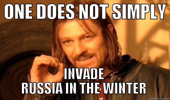  ONE DOES NOT SIMPLY  INVADE RUSSIA IN THE WINTER Boromir