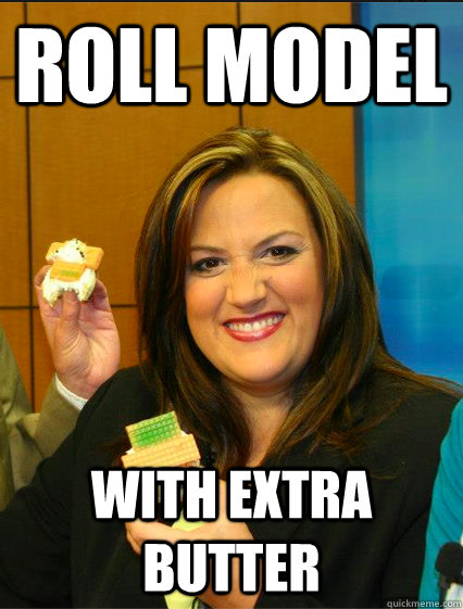 roll model with extra butter  Fat news anchor