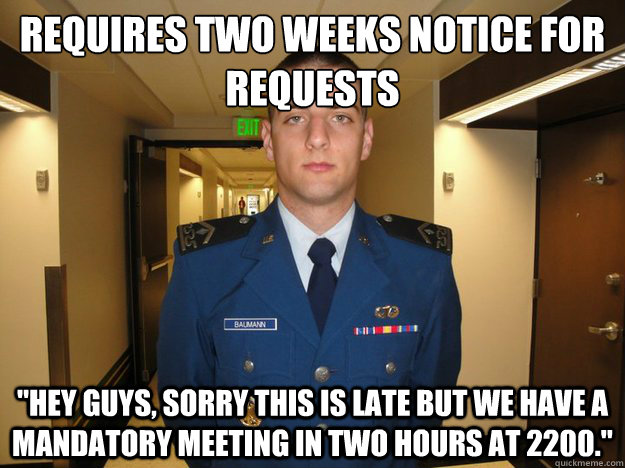 REQUIRES TWO WEEKS NOTICE FOR REQUESTS 