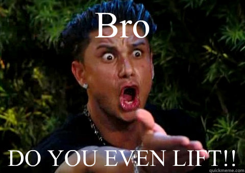 Bro DO YOU EVEN LIFT!!  jersey shore pauly