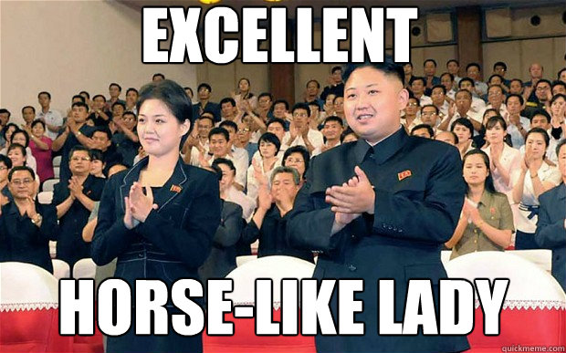 excellent horse-like lady  kim jong un