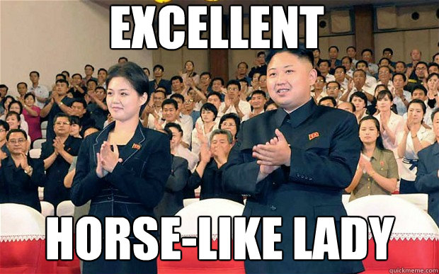 excellent horse-like lady  kim jong un