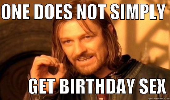 ONE DOES NOT SIMPLY           GET BIRTHDAY SEX Boromir