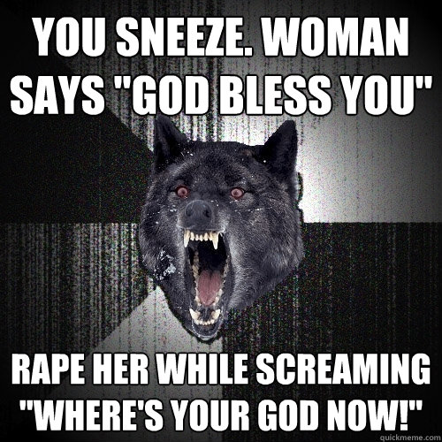 you sneeze. woman says 