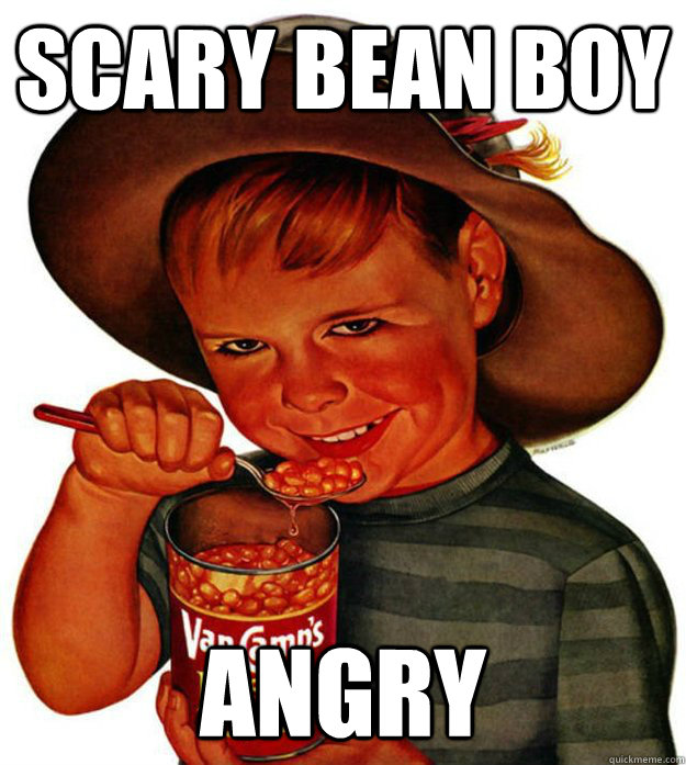 Scary Bean Boy angry Scary Bean Boy quickmeme