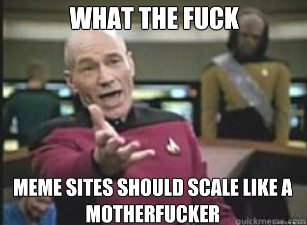 What the fuck meme sites should scale like a motherfucker - What the fuck meme sites should scale like a motherfucker  What the Fuck