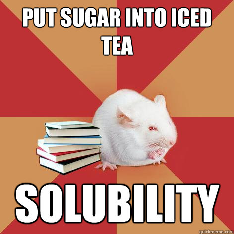 put sugar into iced tea solubility  Science Major Mouse