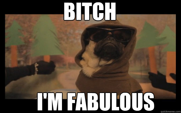 Bitch I'm Fabulous  Pug Life