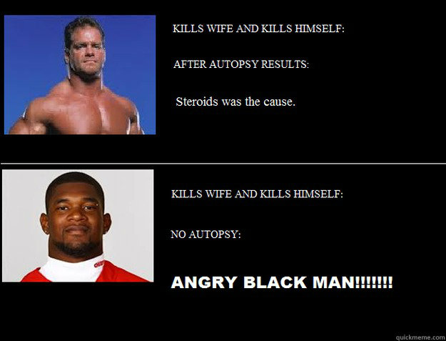 Top caption Bottom caption  Jovan Belcher Chris Benoit