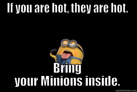 IF YOU ARE HOT, THEY ARE HOT. BRING YOUR MINIONS INSIDE. Misc