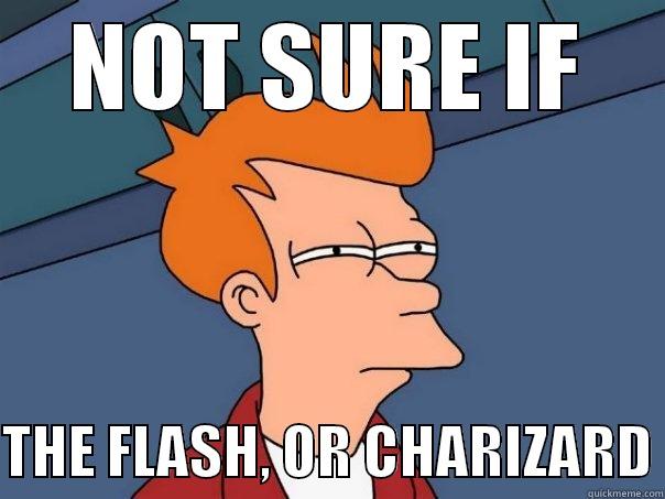 NOT SURE IF  THE FLASH, OR CHARIZARD Futurama Fry