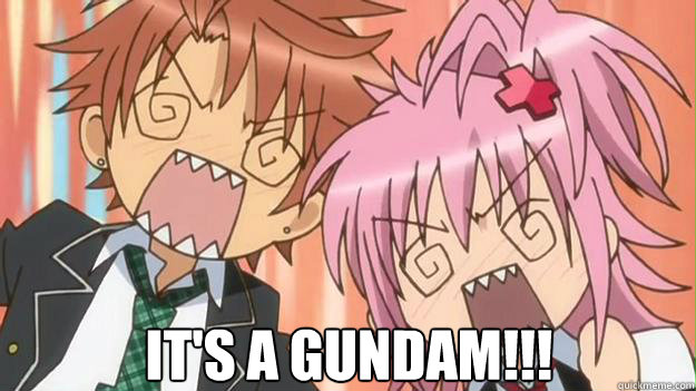 It's a Gundam!!!  Anime shock