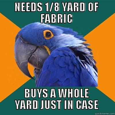 NEEDS 1/8 YARD OF FABRIC BUYS A WHOLE YARD JUST IN CASE Paranoid Parrot