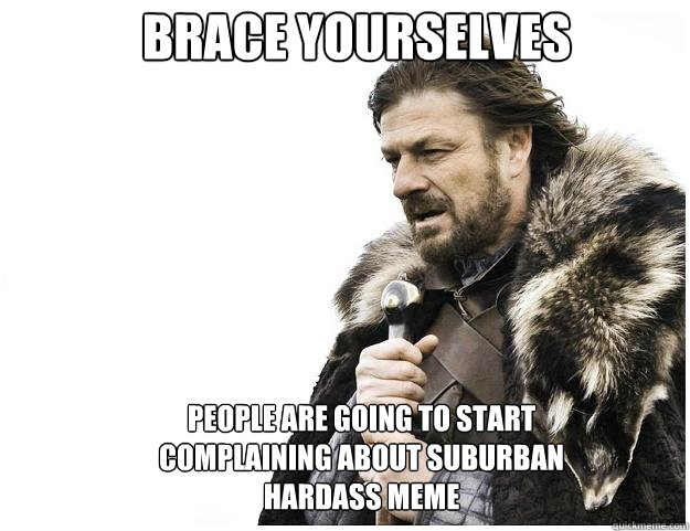 Brace yourselves people are going to start complaining about suburban hardass meme  Imminent Ned