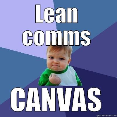 LEAN COMMS CANVAS Success Kid