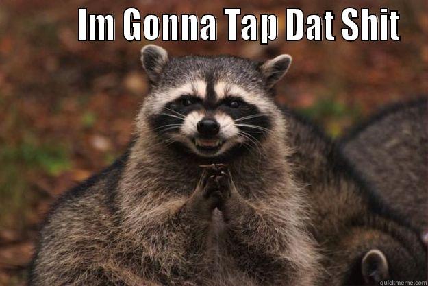          IM GONNA TAP DAT SHIT  Evil Plotting Raccoon