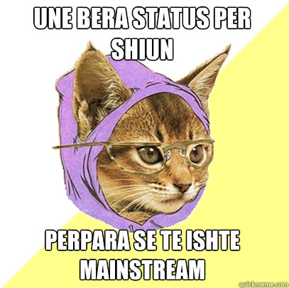 une bera status per shiun perpara se te ishte mainstreAM  Hipster Kitty