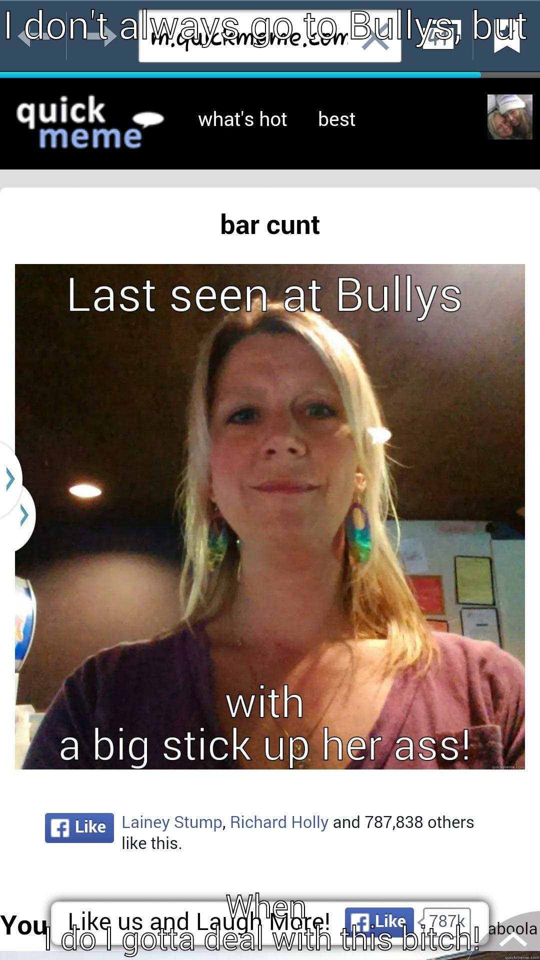 I DON'T ALWAYS GO TO BULLYS, BUT  WHEN I DO I GOTTA DEAL WITH THIS BITCH!  Misc